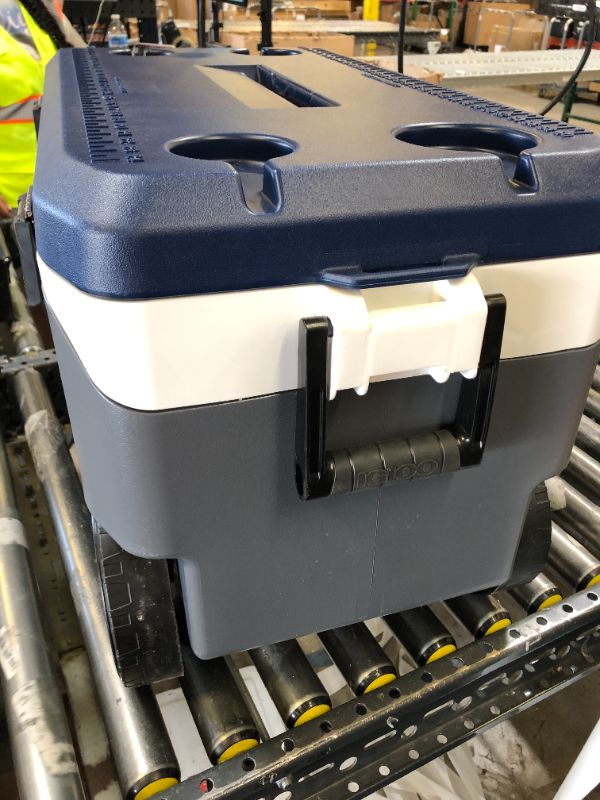 Photo 1 of Igloo Maxcold 90 QT Cooler, Insulated Cooler Chest with Soft Ride Wheels, Leak-Proof Outdoor Hard Cooler, 5-Day Ice Retention, 134 Can Capacity