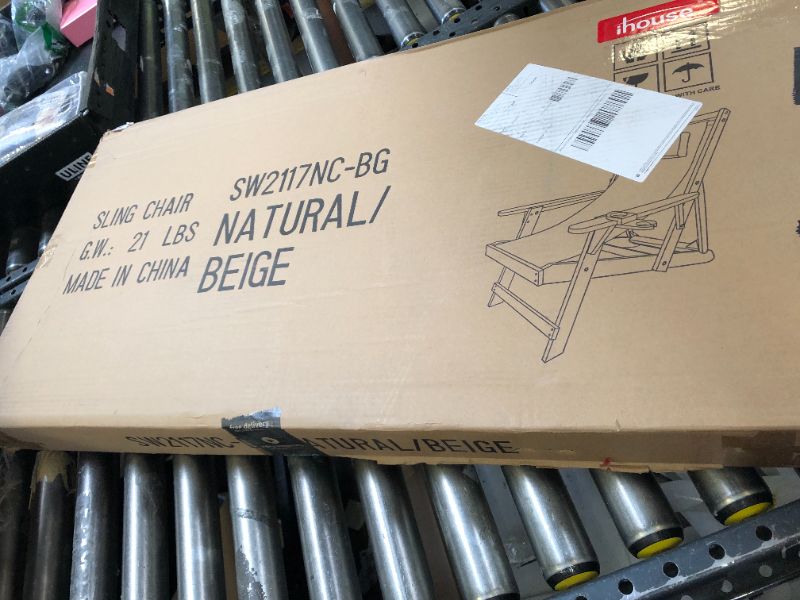 Photo 1 of W Home Romantic-Sling Lounge Chair, Natural/Beige