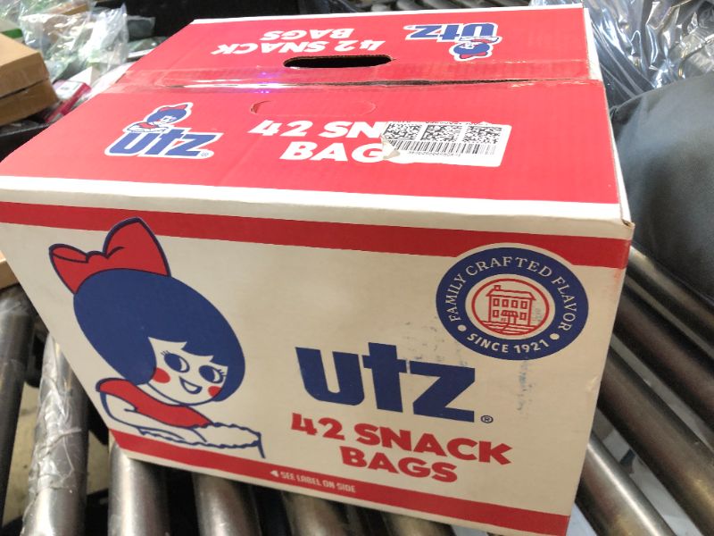 Photo 1 of exp date 07/28/2025---Utz Salt & Vinegar 1 oz. Bags, 42 Count Crispy Fresh Potato Chips, Crunchy Individual Snacks to Go, Cholesterol, Trans-Fat & Gluten Free