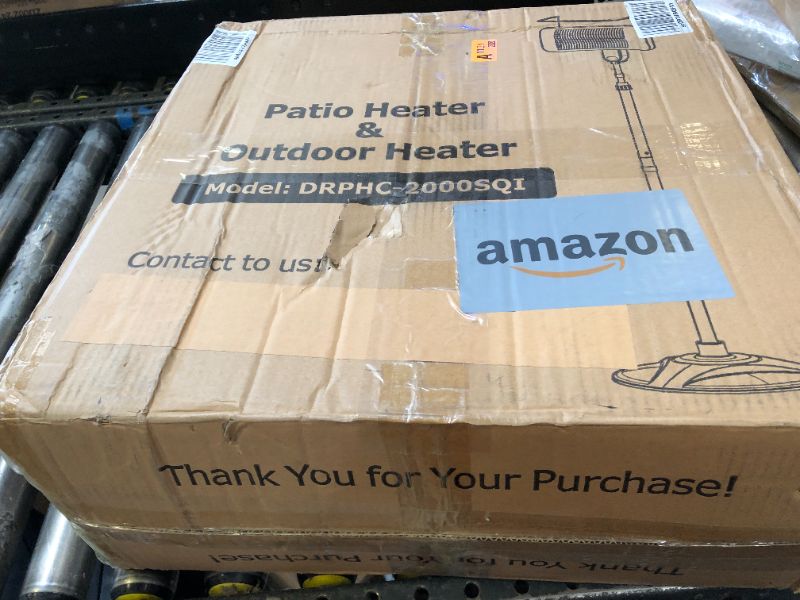Photo 1 of BALKO Outdoor Heater, 12H Timer & 3 Heat Levels, IP54 Waterproof Garage Heater, 1500W Infrared Heating Covers 300Sq.ft, Tip-Over Protection,Towel Bracket,Remote, 83 Inch Patio Heaters for Outdoor Use