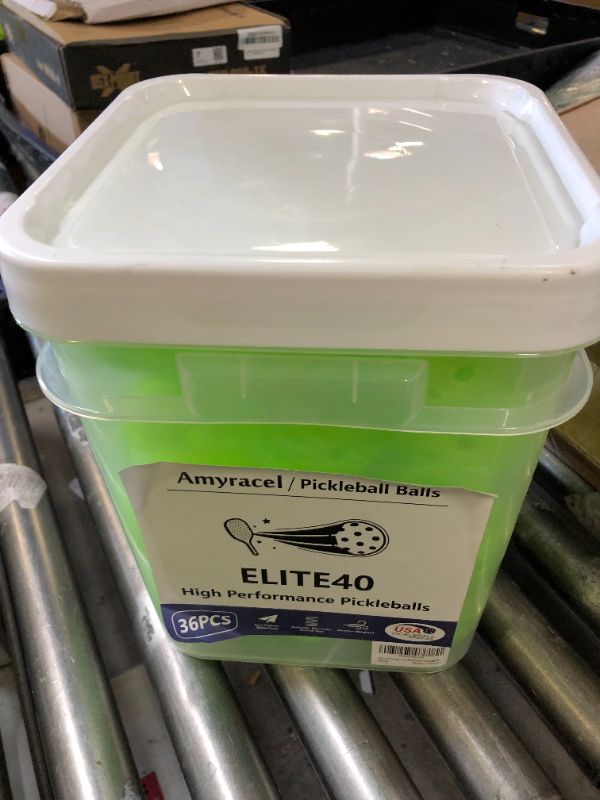 Photo 1 of Amyracel Outdoor Pickleball Balls, 40 Holes Pickleballs 36 Pack, High Bounce True Flight Practice Pickle Ball Crack-Resistant