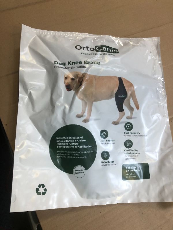 Photo 1 of Ortocanis - Dog Knee Brace - For Right Hind Leg - Made of ARD Neoprene - For ACL Tear, Ligament Injuries, Patellar Luxation or Osteoarthritis - Size Medium (11,5 - 12,2 ")
