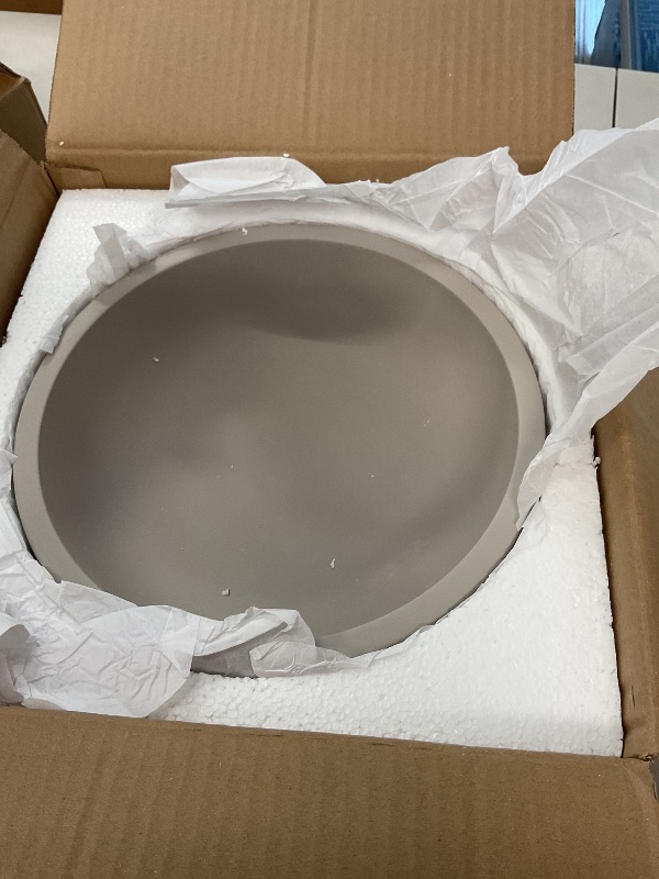 Photo 1 of OAKOA Concrete Fruit Bowl for Kitchen Counter - Large Decorative Bowls for Home Decor - Modern Key Bowl for Entryway Table - Pedestal Bowl for Keys