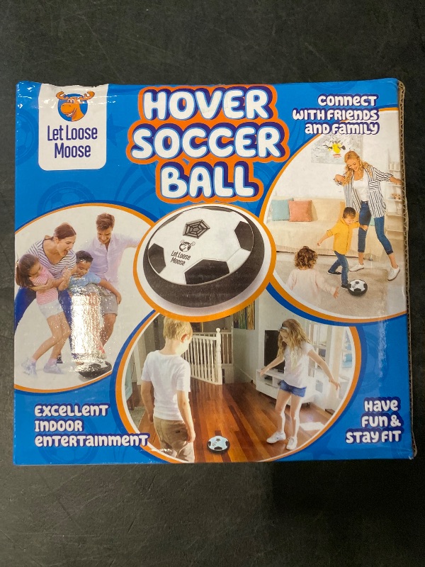 Photo 1 of Let Loose Moose Hover Soccer Ball - Indoor LED Floating Toy for Kids Aged 6, 7, 8, 9, 10, 11, 12-Year-Old - Fun Sports Game Age 6-8, 8-12 Boys and Girls, Set of 1 - Soccer Toys for Teens