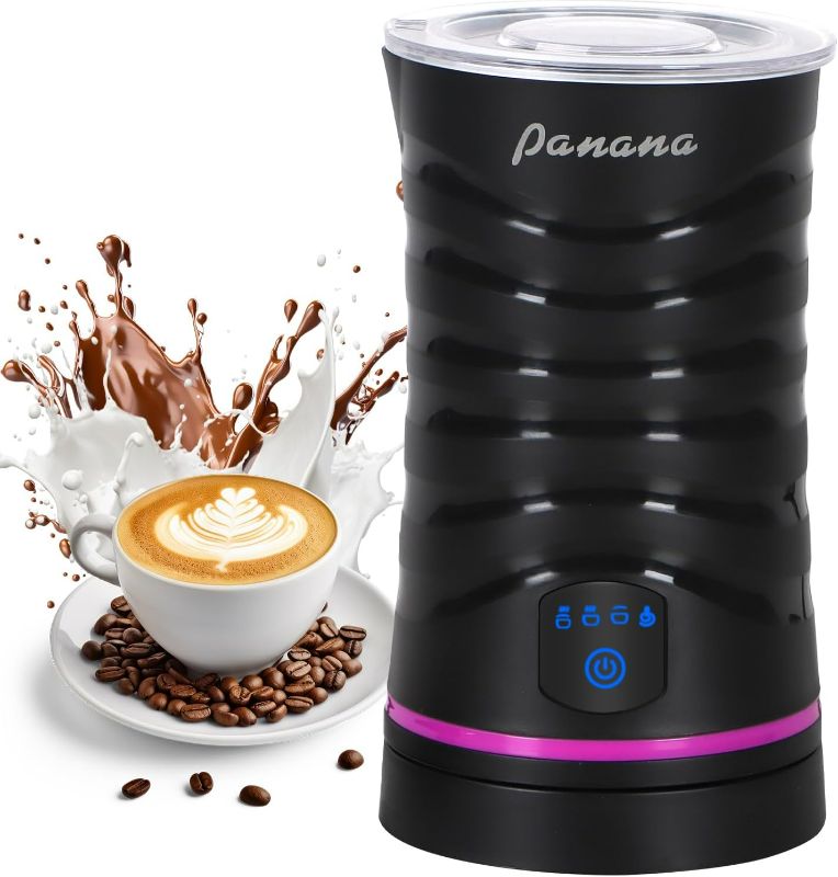 Photo 1 of Electric Milk Frother, Automatic Milk Steamer, 4-IN-1 Hot & Cold Foam Maker-8.4oz/240ml Milk Warmer for Latte, Cappuccinos, Silent Operation & Shut-off (Black)