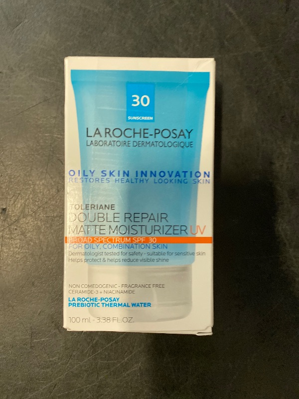 Photo 1 of La Roche-Posay Toleriane Double Repair Matte Moisturizer SPF 30, Lightweight Daily Face Moisturizer for Oily Skin & Combination Skin, With Niacinamide & Vitamin B3, Oil Free, Fragrance Free
