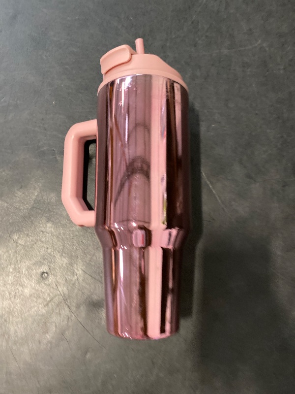 Photo 1 of Frost Buddy Thicc Buddy - 40 oz Stainless Steel Vacuum Insulated Tumbler with Lid and Straw for Water - Travel Mug Cupholder Friendly - Gifts for Women Men Him Her (Mademoiselle)