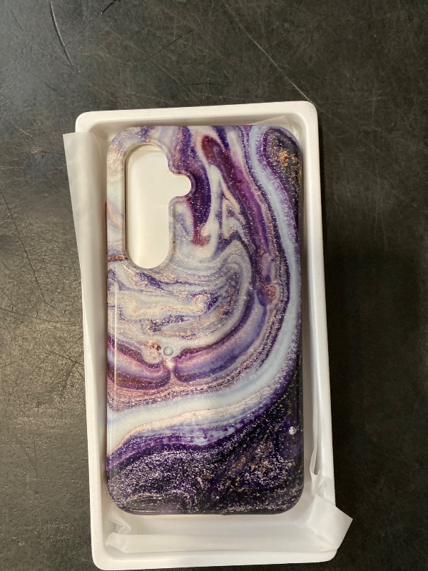 Photo 1 of GVIEWIN Magnetic for Samsung Galaxy S25 Case, Compatible with MagSafe [Screen & Camera Lens Protector] [14FT Military Dropproof] Marble Slim Protective Women Phone Cover, 6.2" (Dreamland River/Purple)