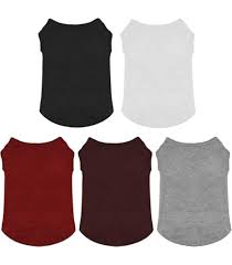 Photo 1 of 5Pcs Dog Shirts Dog Vest Clothing Plain Shirts Clothes Vest Soft Thin Pet Plain Tee Vests Sweatshirt Cotton Summer Shirts for Most Medium and Small Male Female
