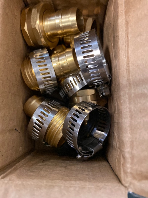 Photo 1 of Xiny Tool Hose Repair Connectors with Claps, 5/8" Aluminum Garden Hose Repair Kit, Female and Male Hose Connectors & Fitting with Stainless Steel Clamp, 3 pack