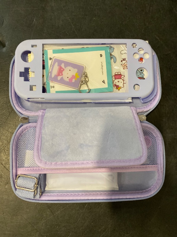 Photo 1 of GUTIAL Accessories Bundle for Nintendo Switch Lite - Cute Kawaii NS Lite Accessories kit for Grils Boys Kids with Carrying Case, Cartoon Cover Case, Screen Protector, Stand - Purple