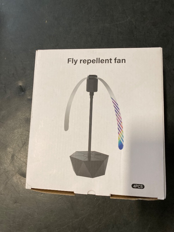 Photo 1 of PIMAG Fly Fans for Tables, Fly Repellent Fan Outdoor Indoor Keep Flies Away, Fly Repellent Fans for Tables with Holographic Blades for Picnic, Party, Restaurant, Kitchen, and BBQ, 4 Pack Black