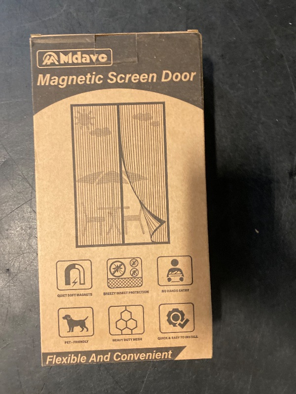 Photo 1 of Magnetic Screen Door,Self Sealing Magnets, Easy Install Screen Doors with Magnets,Pet & Kid Friendly- Fits Doors up to 36 x 80 Inches White