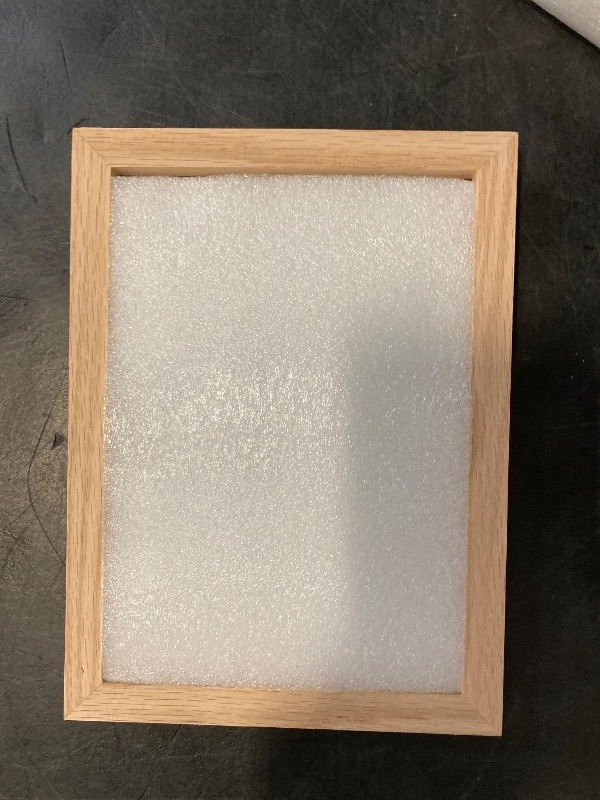 Photo 1 of puthiac 5x7 Floating Picture Frames - 5"x7" Solid Oak Wood Picture Frame,Double-Sided Floating Picture Frames 4x6,Dual High-Transparency Tempered Glass Wood Frame(Set of 1)