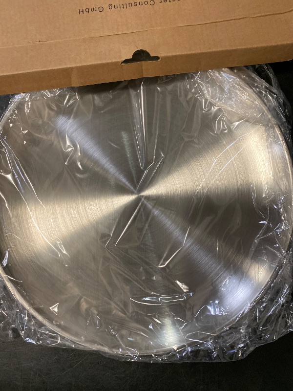 Photo 1 of CAMBUY Stainless Steel Plates 10 inch Metal Lightweight Unbreakable Dinner Dishes Plates Set Non-Toxin Dishwasher Safe BPA Free and Healthy (4 Pcs)