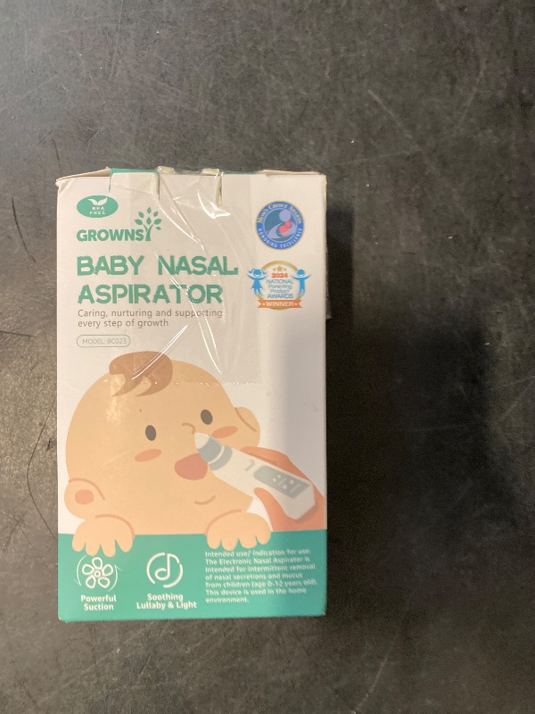 Photo 1 of GROWNSY Nasal Aspirator for Baby, Electric Baby Nose Sucker with Larger Suction Chamber and More Powerful Suction, Automatic Nose Cleaner with Music and Light Soothing Function