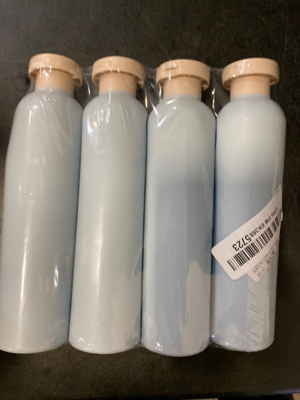 Photo 1 of ASEVAT 8.8oz 4pack Refillable Travel Shampoo and Conditioner Bottles, Travel Size containers, Travel Bottle for toiletries, Squeeze Bottles with Flip Cap, Empty Plastic Leak Proof Travel Bottles