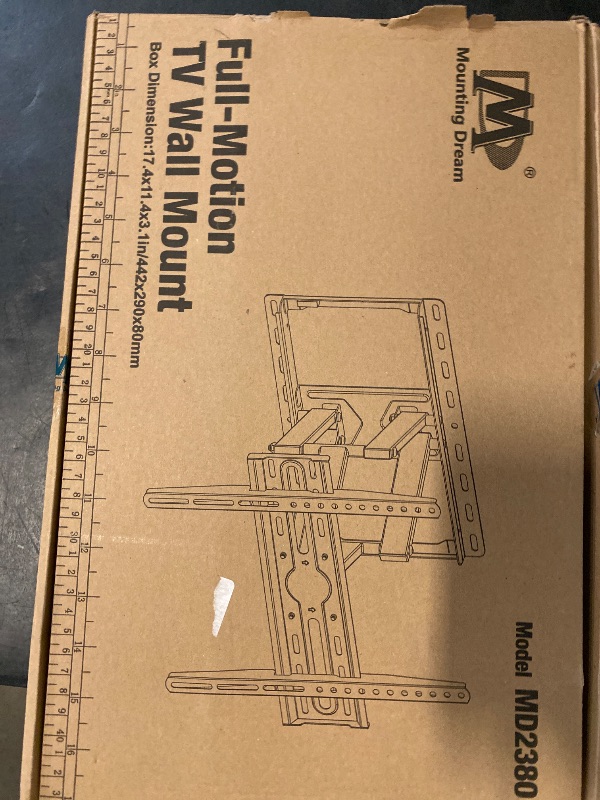 Photo 1 of Mounting Dream TV Wall Mount for 32-65 Inch Television,Mount with Swivel and Tilt, Full Motion Bracket with Articulating Dual Arms, Fits 16inch Studs, Max VESA 400X400 mm, 99lbs, MD2380