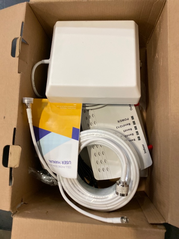Photo 1 of Cell Phone Booster for Home, Up to 6000 Sq.Ft,Cell Phone Signal Booster with 2 Indoor Antennas for Band 66/2/4/5/12/17/13/25,Boost 4G 5G LTE Data for All U.S. Carriers1