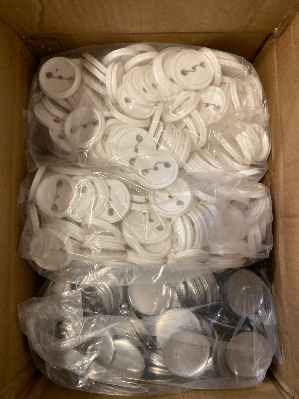 Photo 1 of BEAMNOVA 500 Sets of Button Supplies Blanks 44mm / 1.73 in (Approx. 1-3/4 inch) for Button Maker Machine Hand Press Pin Maker
