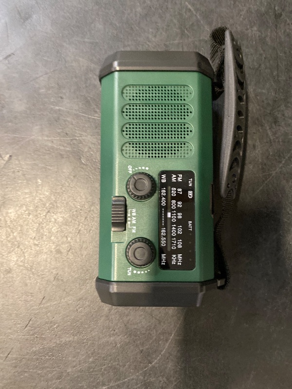 Photo 1 of 10000mAh Hand Crank Emergency Radio, NOAA Weather Radio with AM/FM & solar Radio, Rechargeable Battery, Flashlight & Reading Light, SOS Alarm, Compass Cell Phone Charger for Indoor Outdoor Emergencies