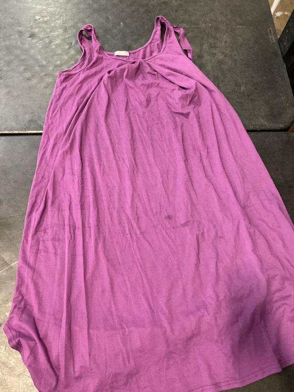 Photo 1 of Size L Ekouaer Women Nightgowns Long Sleeveless Sleepshirt Soft Tank Sleepwear Full Slip Nightshirt Wineberry 