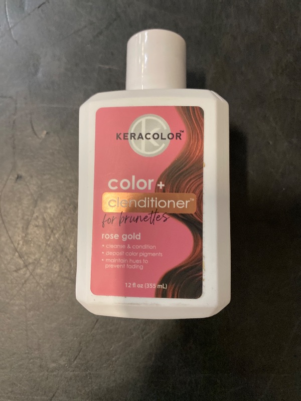 Photo 1 of Keracolor Clenditioner for Brunettes ROSE GOLD Hair Dye - Semi Permanent Hair Color Depositing Conditioner, Cruelty-free, 12 Fl. Oz.