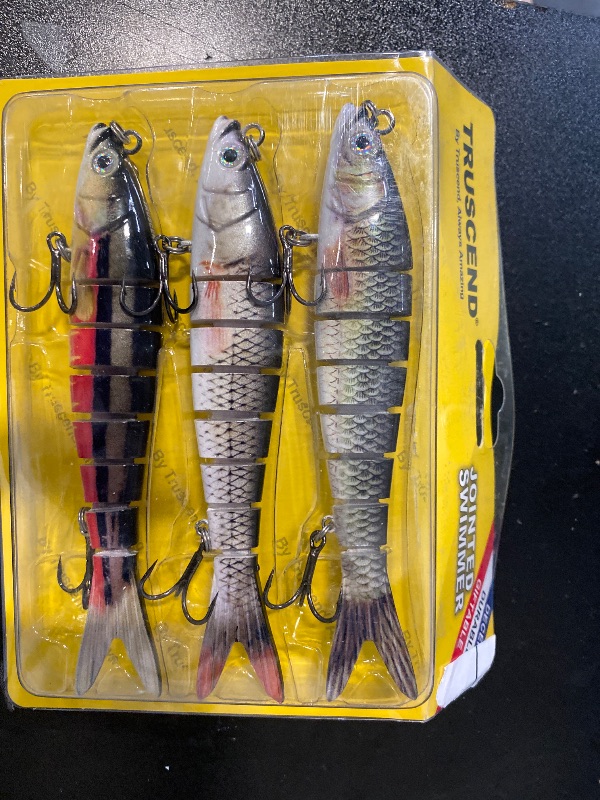 Photo 1 of TRUSCEND Fishing Lures for Bass Trout Multi Jointed Swimbaits Slow Sinking Bionic Swimming Lures Bass Freshwater Saltwater Bass Lifelike Fishing Lures Kit