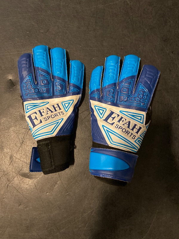 Photo 1 of Soccer Goalkeeper Gloves for Kids Boys Children Youth Football Goalie Gloves with Fingersave and Double Wrist Grips
