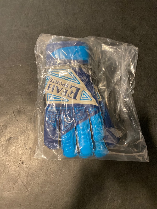 Photo 1 of Soccer Goalkeeper Gloves for Kids Boys Children Youth Football Goalie Gloves with Fingersave and Double Wrist Grips