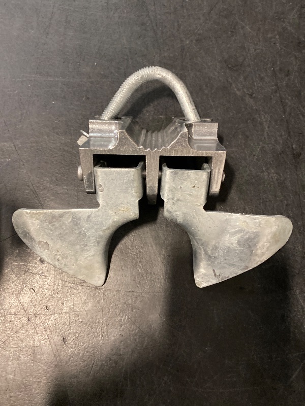 Photo 1 of Chain Link Fence Butterfly Gate Latch, Galvanized Automatic 2 Way Lockable Gate Latch for 1-3/8" Gate Frame and 2-3/8" Gate Post, Fence Gate Latch with Padlock Hole, Silver, 1 Pack