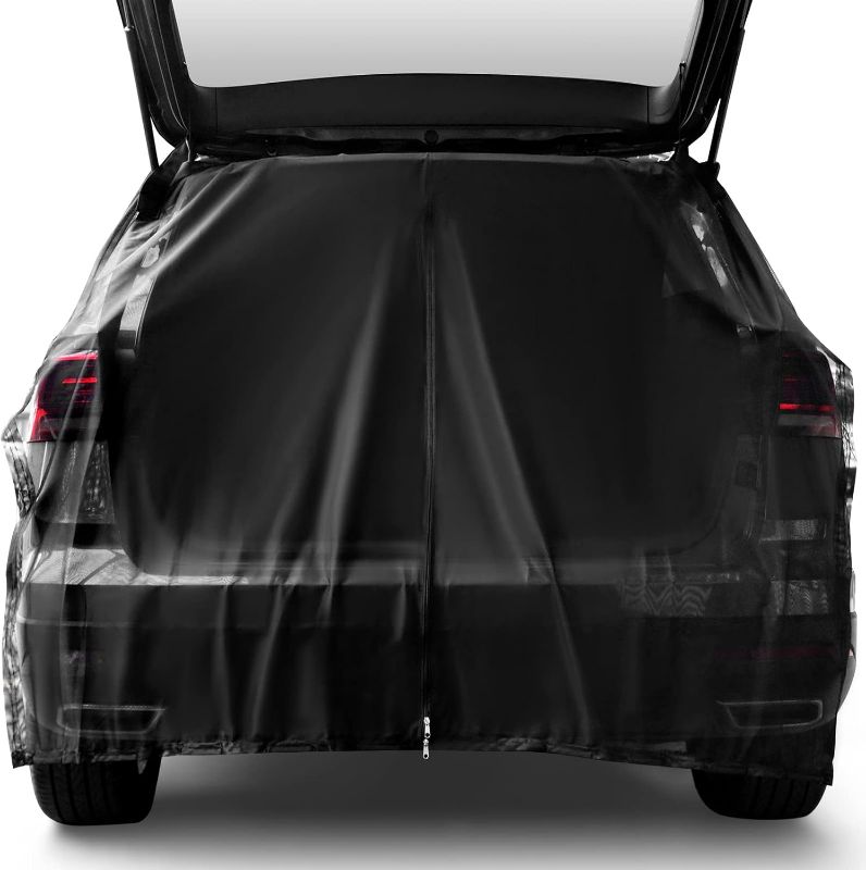 Photo 1 of Yahenda Car Camping Net Accessories Breathable Mesh Car Tent for Tailgate UV Sun Protection Ventilation Privacy Protection Magnetic Suction for SUV MPV(X-Large)