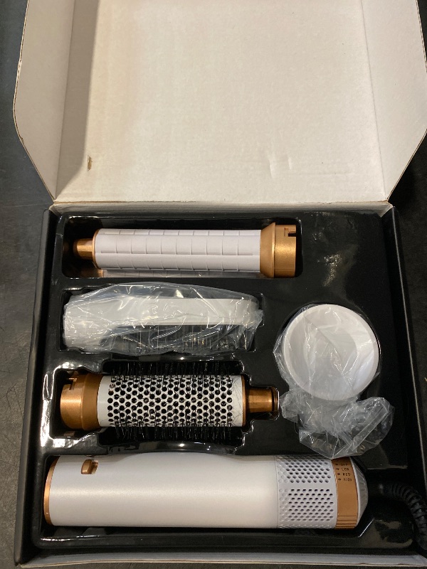 Photo 1 of 5 in 1 Blow Dryer Brush, Upgrade Hair Dryer Brush Air Curler Air Curling Wrap Styler, Detachable Hot Air Brush Negative Ion Curling Brush Iron, Hair Styling Tools for Drying Curling Straightening