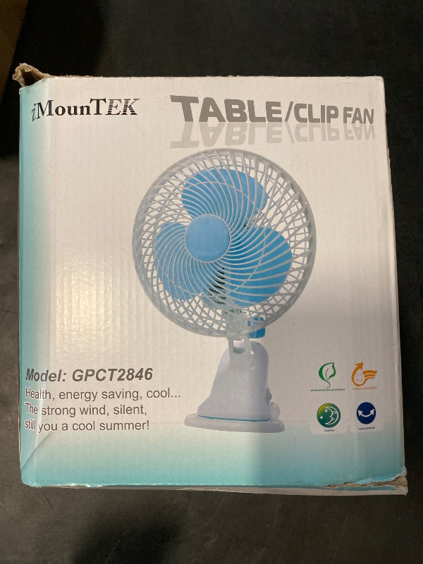 Photo 1 of 8-Inch Clip on Fan, 2 Speed Convertible Desk Fan with Strong Clamp, Tilting and Shaking with Strong Airflow, Quite, Powerful Clip Fa n on Bed and Desk for Home Office Dorm with 3.94FT Cable Cord