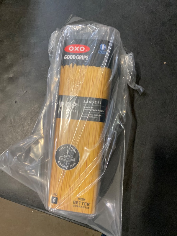 Photo 1 of OXO Good Grips POP Container - Airtight Food Storage - Small Square Tall 2.3 Qt Ideal for spaghetti, linguini and lasagna