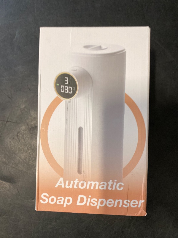 Photo 1 of Automatic Soap Dispenser Foam Bathroom: White Plastic Rechargeable Modern Touchless Countertop 5 Adjustable Auto Smart Electric Foaming Soap Dispenser - Kitchen - Hand Dish Lotion Couple Kids