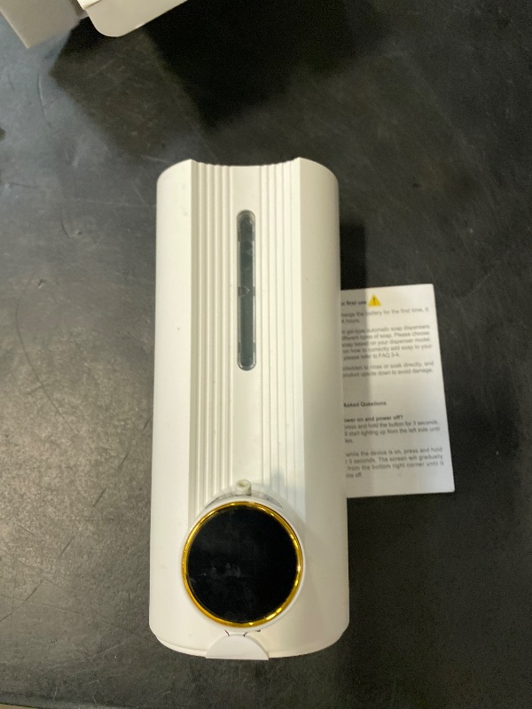 Photo 1 of Automatic Soap Dispenser Foam Bathroom: White Plastic Rechargeable Modern Touchless Countertop 5 Adjustable Auto Smart Electric Foaming Soap Dispenser - Kitchen - Hand Dish Lotion Couple Kids