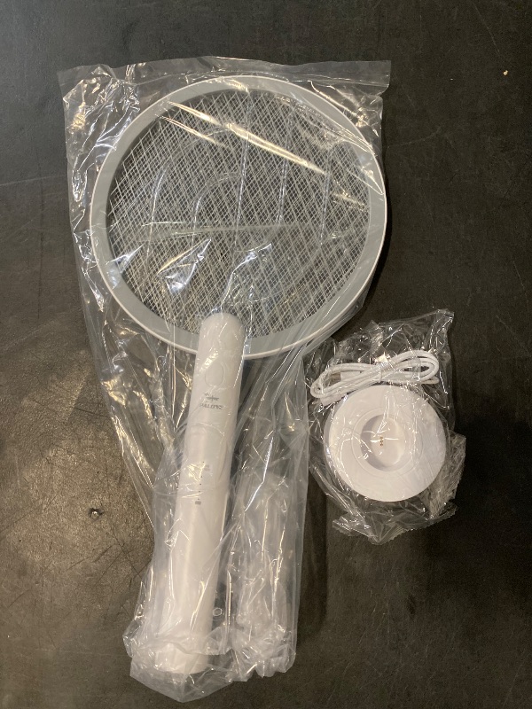 Photo 1 of PALONE Electric Fly Swatter 4000V Bug Zapper Racket 2 in 1 Fly Swatter with 1200mAh Battery Rechargeable Mosquito Killer Lamp with 3 Layers Safety Mesh for Indoor and Outdoor