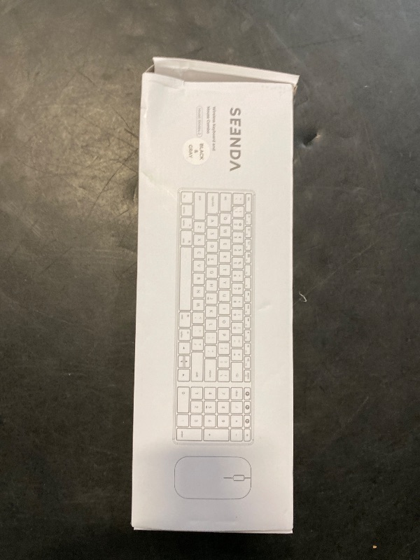 Photo 1 of seenda Bluetooth Keyboard and Mouse for Mac, SKM64-2 Multi-Device Rechargeable Slim Wireless Keyboard Mouse Stainless Steel Full Size, Compatible with MacBook Pro/Air, iPad, Mac - Space Gray