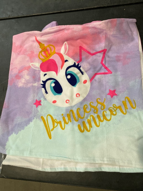 Photo 1 of growell Hooded Kids Beach Towels - Toddler Bath Towel Girls Boys Swim Cover-ups for Ages 1 to 6 Kids Pool Towels Quick Dry Lightweight Soft Microfiber Poncho Towel 24x23(Baby Unicorn)