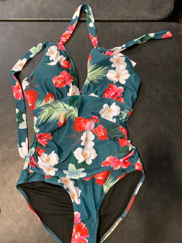 Photo 1 of Size L B2prity Women's Slimming One Piece Swimsuits Tummy Control Bathing Suit Halter Swimwear for Big Busted Curvy Woman