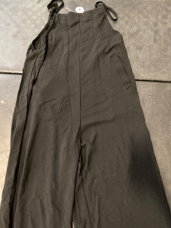 Photo 1 of Size L Lepunuo Womens Jumpsuits Casual Black Rompers for Women Summer Boho Plus Size Loose Fit Grils Baggy Overalls Linen