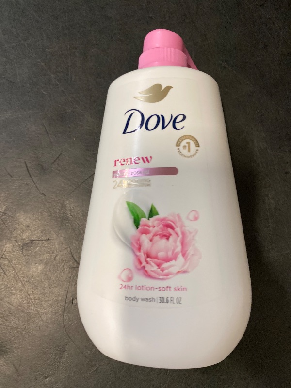 Photo 1 of Dove Body Wash with Pump Renew Peony & Rose Oil For 24hr Lotion-Soft Skin Moisturizing Skin Cleanser with No Sulfates No Parabens 30.6 Oz