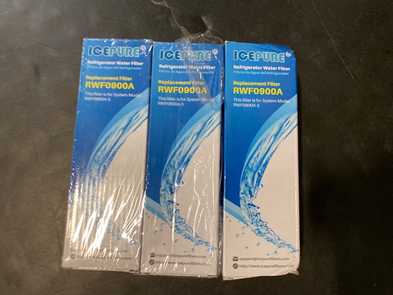 Photo 1 of ICEPURE UKF8001 Compatible with Whirlpool EDR4RXD1, 4396395, Maytag UKF8001, UKF8001AXX, EveryDrop Refrigerator Water Filter 4, RFC0900A, UKF8001AXX-200, UKF8001P, 469006, PUR, Puriclean II, Pack of 3