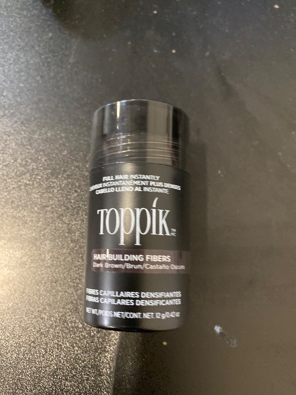 Photo 1 of Toppik Hair Building Fibers, Dark Brown, 12g Fill In Fine or Thinning Hair, Instantly Thicker, Fuller Looking, 9 Shades for Men & Women, Keratin Protein Formula