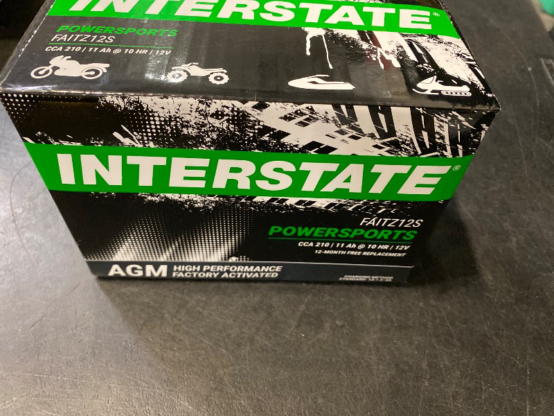 Photo 1 of Interstate Batteries YTX20H 12V 18Ah Powersports Battery 310CCA Factory Activated SLA AGM Rechargeable Replacement for Arctic Cat, Harley, Motorcycles, ATVs, Jet Skis, Snowmobiles (FAITX20H, FAYTX20H)