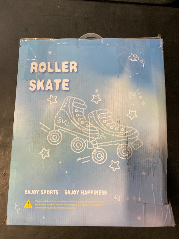 Photo 1 of Ages 3-12 Boys' Double-Row Roller Skates with Protective Gear - One-Click 4-Size Adjustable, Safety Brake System with Latch & Light-Up Wheels, Indoor/Outdoor Youth Skates for Kids 