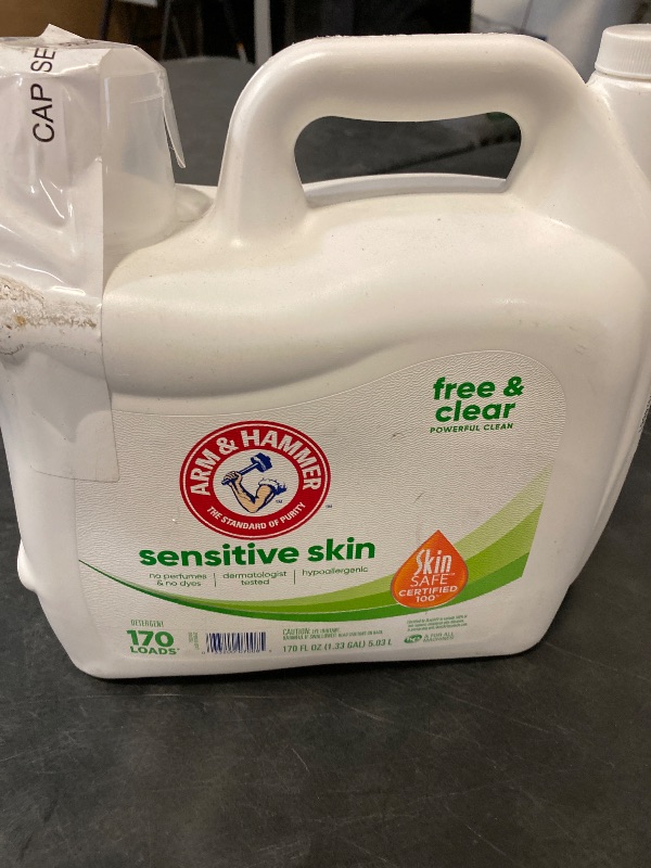 Photo 1 of ARM & HAMMER Sensitive Skin Free Clear, 170 Loads Liquid Laundry Detergent, 170 Fl oz