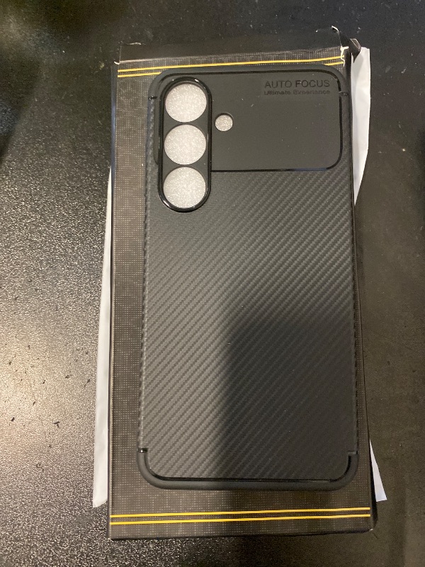 Photo 1 of Case Made for Samsung Galaxy S25 Case, Carbon Fiber Texture Design Cover Anti-Scratch Shock Absorption Case for Samsung Galaxy S25 (2015) (Carbon Black)