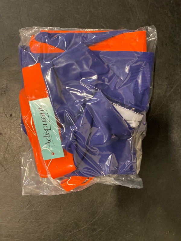 Photo 1 of Size S Womens High Waisted Bikini Sets Sporty Crop Top Color Block Swimwear Bandeau Scoop Neck Vintage Two Piece Bathing Suits Blue Orange 